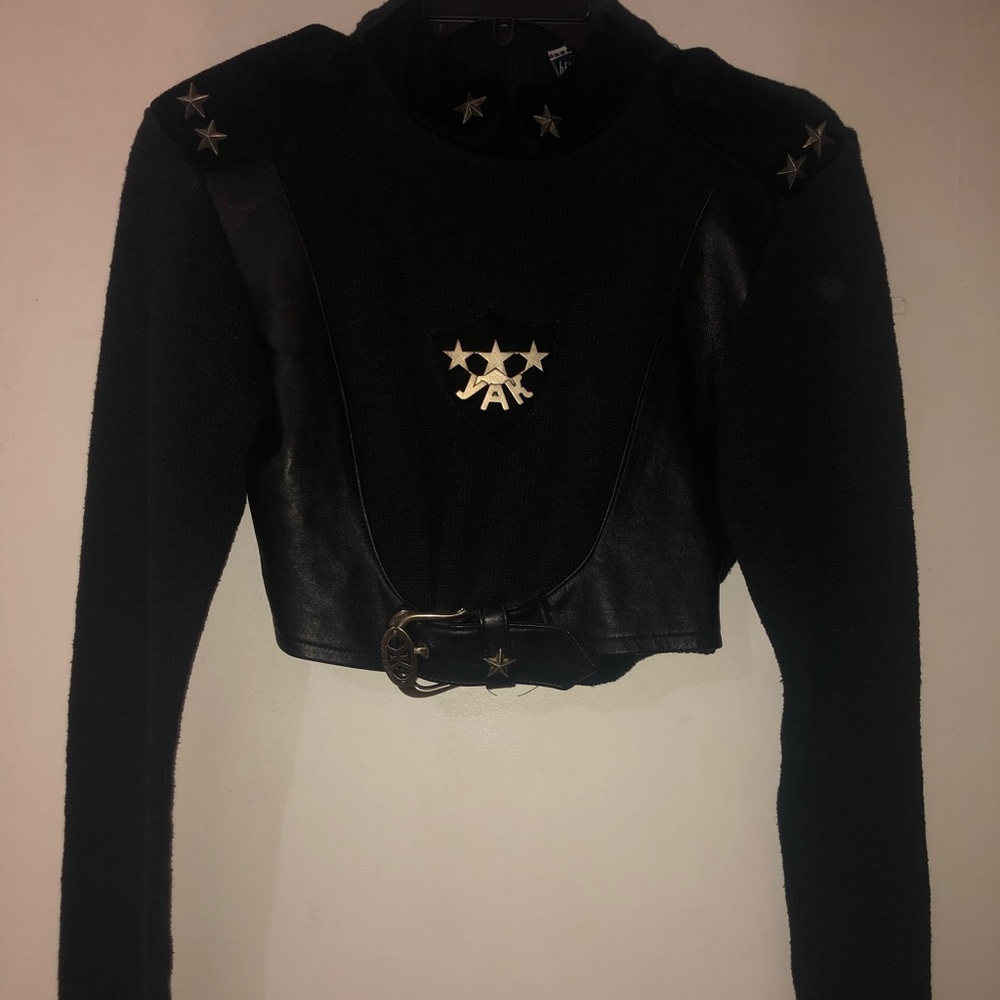 Black crop jacket